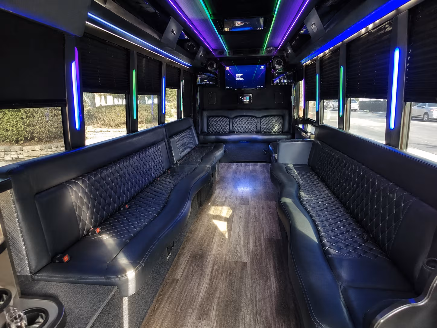 desoto 15 passenger party bus interior