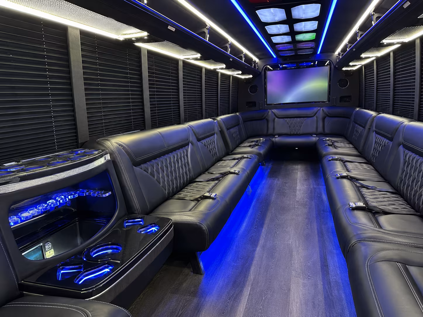 desoto 20 passenger party bus inside