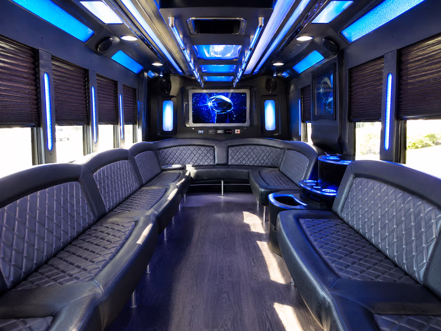desoto 28 passenger party bus inside