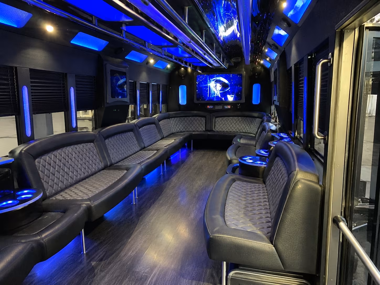 desoto 28 passenger party bus interior