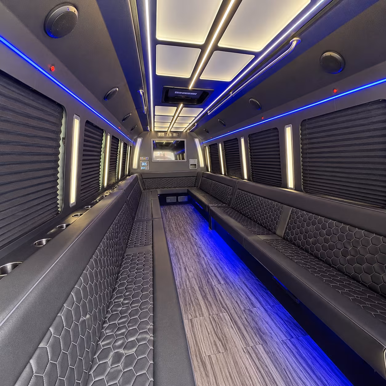 desoto 30 passenger party bus interior