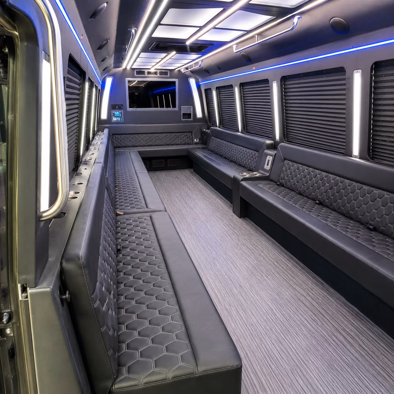 desoto 40 passenger party bus interior