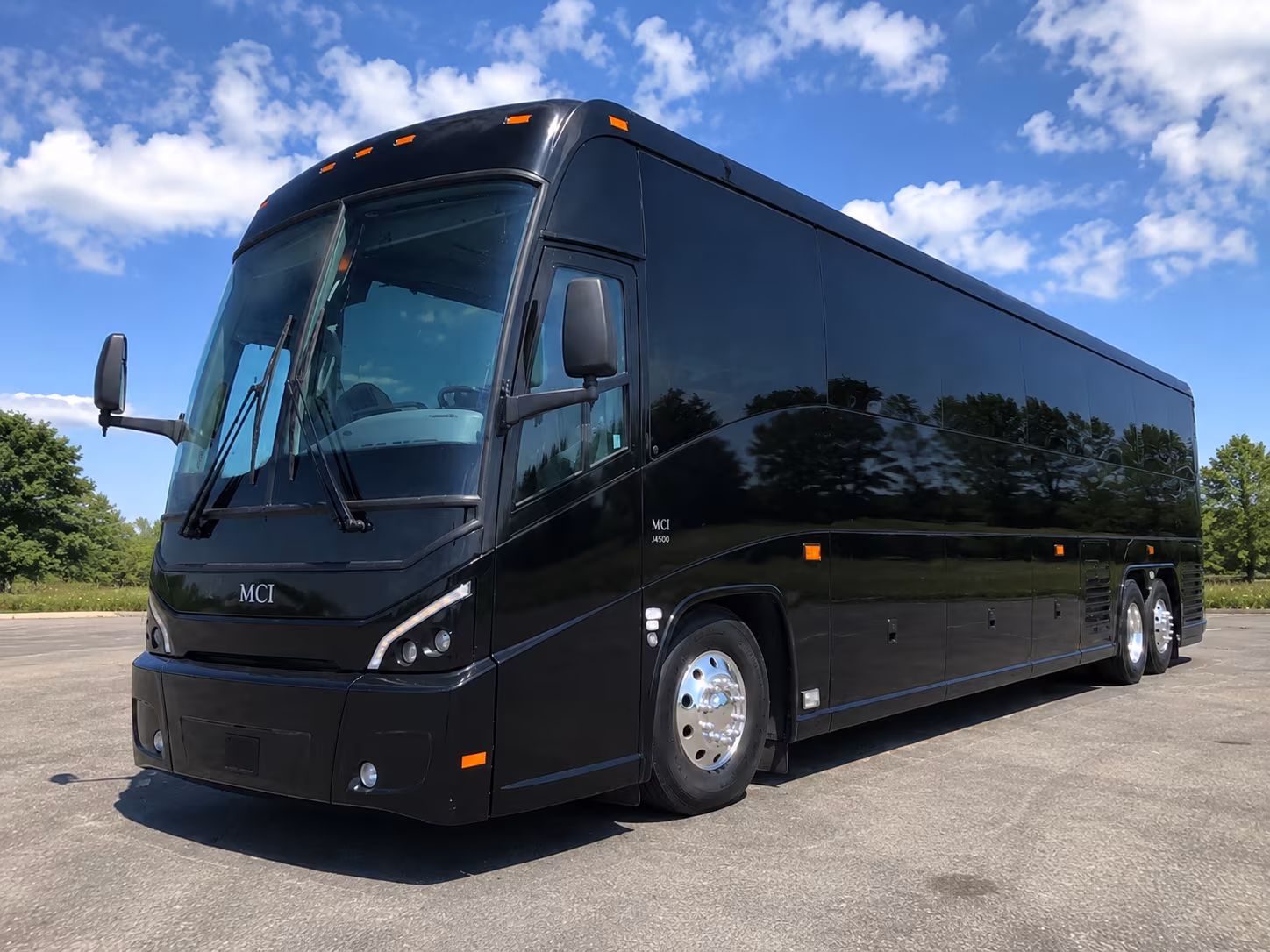 get a bus that matches your wedding colors and your guest count